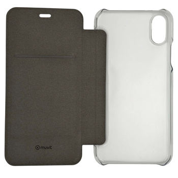 Etui Folio Case MUVIT do iPhone X przeźroczyste