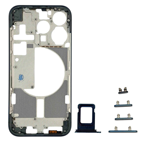 do iPhone 15 Pro korpus ramka obudowa środkowa przyciski niebieski