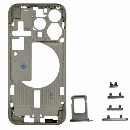 do iPhone 15 Pro korpus ramka obudowa środkowa przyciski biały