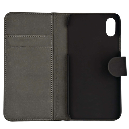 Etui Folio Case do iPhone X czarne eko skóra