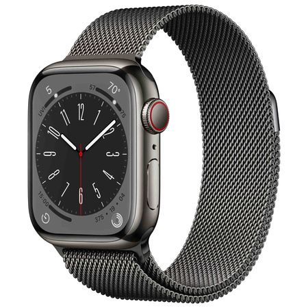 Apple Watch 8 41mm Czarny Stal Mediol. LTE
