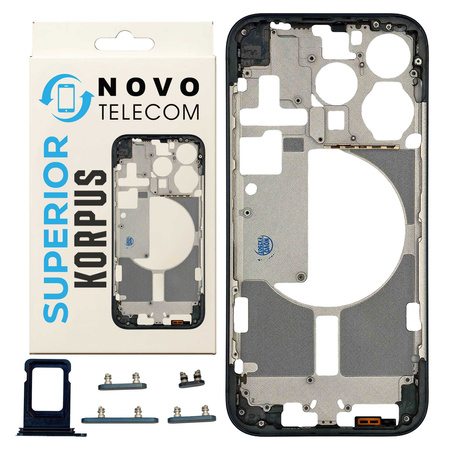 do iPhone 15 Pro korpus ramka obudowa środkowa przyciski czarny