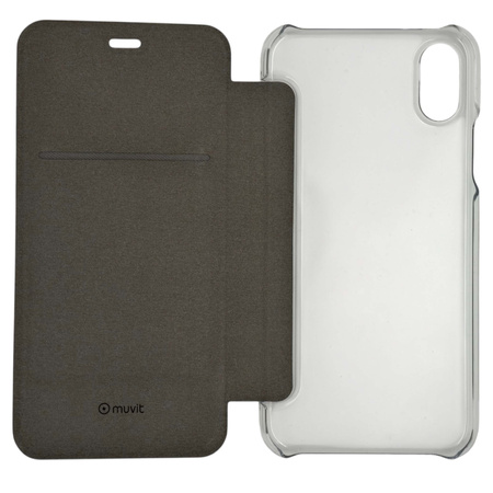 Etui Folio Case MUVIT do iPhone X przeźroczyste
