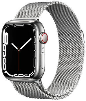 Apple Watch S7 Srebrny SS/SS Loop 41mm LTE