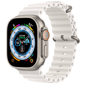 Apple Watch Ultra 49mm Titanium White Ocean Band