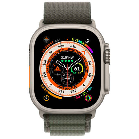 Apple Watch Ultra 49mm Titanium Green Alpine Loop M