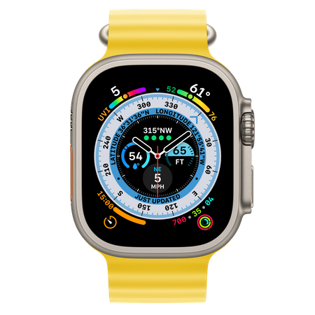 Apple Watch Ultra 49mm Titanium Yellow Ocean Band